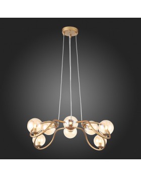 SL1502.203.08 Светильник подвесной ST-Luce Золотистый/Янтарный G9 8*5W LEGATEZZA-foto6