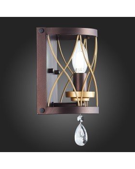 SL789.421.01 Бра ST-Luce Темный кофе, Золото/Темный кофе, Золото, Прозрачный E14 1*60W GRASSО-foto12