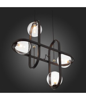 SL1201.403.04 Светильник подвесной ST-Luce Черный/Прозрачный G9 4*5W CIRCONO-foto4