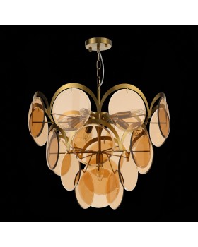 SL1161.333.09 Люстра подвесная ST-Luce Латунь/Янтарный E14 9*60W FAZIA-foto12