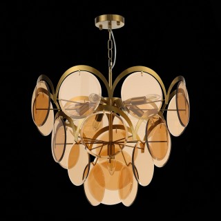 SL1161.333.09 Люстра подвесная ST-Luce Латунь/Янтарный E14 9*60W FAZIA-foto12