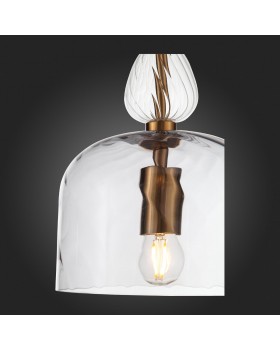 SL1147.403.01 Светильник подвесной ST-Luce Золотистый/Дымчатый E27 1*60W ILLUVIO-foto8