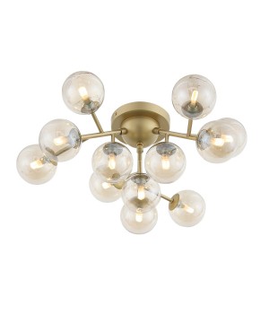 SL438.202.12 Люстра потолочная ST-Luce Золотистый/Коньячный G9 12*5W PALLЕRE-foto2