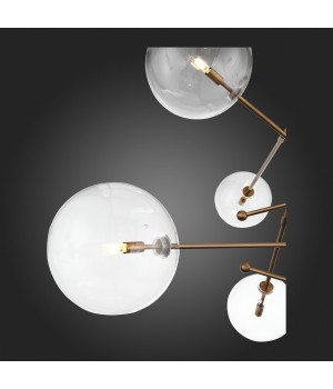 SL1205.303.06 Светильник подвесной ST-Luce Латунь/Прозрачный G9 6*5W SANDRO-foto3