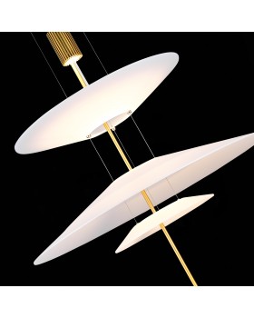 SL6101.213.01 Люстра подвесная ST-Luce Золотистый/Белый LED 1*15W 3000K Isola-foto6