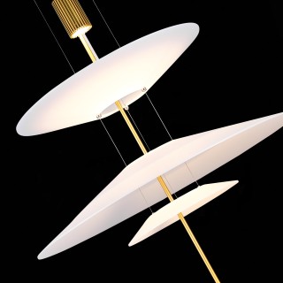 SL6101.213.01 Люстра подвесная ST-Luce Золотистый/Белый LED 1*15W 3000K Isola-foto6