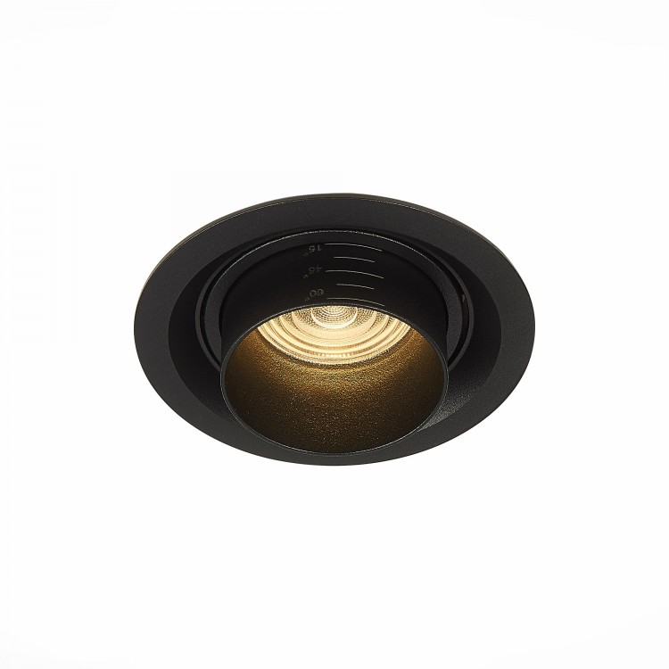 ST701.438.12 Св-к встр. Zoom Черный LED 1*12W 3000K 960Lm Ra90 15°-60° IP20 D115xH95 170-240V ST701