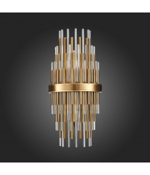 SL1628.301.02 Бра ST-Luce Латунь/Прозрачный, Латунь E14 2*40W TERAMO-foto6