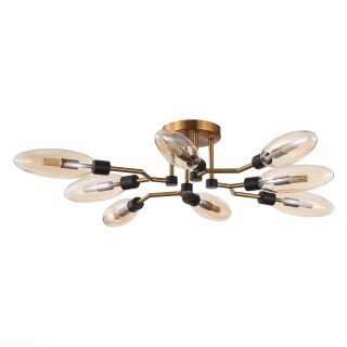 SL1174.302.08 Люстра потолочная ST-Luce Латунь/Коньячный G9 8*5W DESIMA-foto2