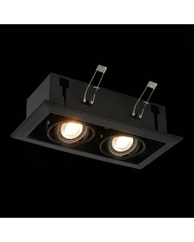 ST250.448.02 Св-к встр. Черный GU10 2*50W L245xW126xH70 220V Без ламп HEMI-foto4