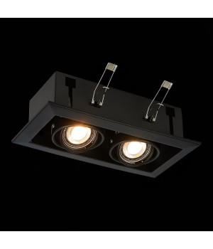 ST250.448.02 Св-к встр. Черный GU10 2*50W L245xW126xH70 220V Без ламп HEMI-foto4