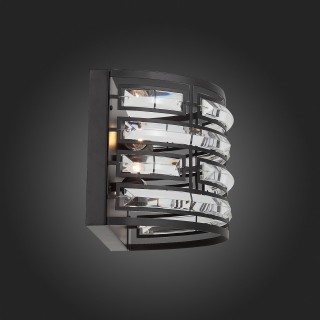 SL665.401.02 Бра ST-Luce Черный/Черный, Прозрачный E14 2*40W CHIAREZZA-foto8