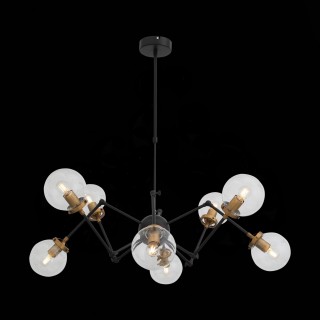 SL234.402.08 Люстра потолочная ST-Luce Черный, Золото/Прозрачный E27 8*40W (из 2-х коробок) VARIETA-foto13