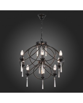 SL335.303.09 Люстра подвесная ST-Luce Коричневая бронза E14 9*60W ANEVITA-foto5