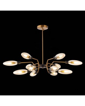 SL1174.303.12 Люстра подвесная ST-Luce Латунь/Коньячный G9 12*5W DESIMA-foto9