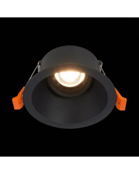 ST207.408.01 Св-к встр. Мат. черный GU10 1*50W D103xH52 220V Без ламп GROSI-foto4