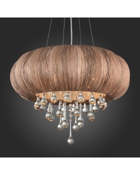 SL350.083.05 Люстра подвесная ST-Luce Хром/Кофейный E14 5*40W PREFERITA-foto5