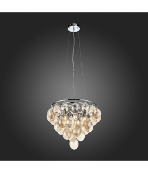 SL432.203.05 Светильник подвесной ST-Luce Хром/Коньячный E27 5*60W SOSPIRO-foto5