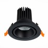 ST705.438.10 Св-к встр. Черный LED 1*10W 3000K 750Lm Ra>90 38° IP20 D102xH85 170-240V ST705