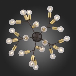 SL437.402.20 Люстра потолочная ST-Luce Золотистый,Черный E27 20*60W FOGLIONE-foto8