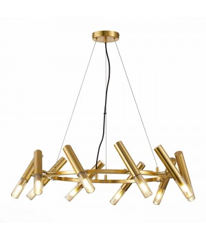 SL1236.203.10 Люстра подвесная ST-Luce Золотистый/Коньячный, Золотистый G9 10*5W ECLIP-foto3