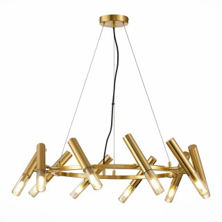 SL1236.203.10 Люстра подвесная ST-Luce Золотистый/Коньячный, Золотистый G9 10*5W ECLIP-foto3