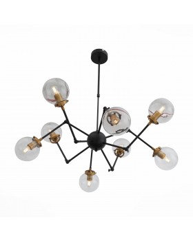 SL234.402.08 Люстра потолочная ST-Luce Черный, Золото/Прозрачный E27 8*40W (из 2-х коробок) VARIETA-foto17