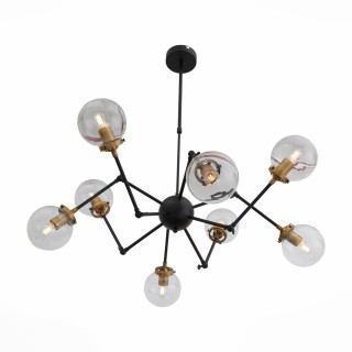 SL234.402.08 Люстра потолочная ST-Luce Черный, Золото/Прозрачный E27 8*40W (из 2-х коробок) VARIETA-foto17