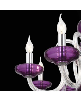 SL757.803.08 Люстра подвесная ST-Luce Хром, Пурпурный/Пурпурный E14 8*40W NINFA-foto4