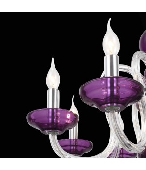 SL757.803.08 Люстра подвесная ST-Luce Хром, Пурпурный/Пурпурный E14 8*40W NINFA-foto4