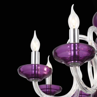 SL757.803.08 Люстра подвесная ST-Luce Хром, Пурпурный/Пурпурный E14 8*40W NINFA-foto4