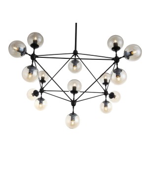 SL549.403.15 Люстра потолочная ST-Luce Черный/Янтарный E27 15*40W STAMPO-foto11