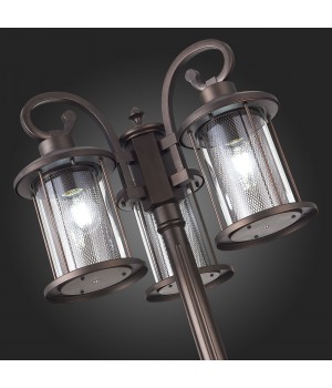 SL080.425.03 Светильник уличный наземный ST-Luce Темный кофе/Прозрачный, Темный кофе E27 3*100W LASTERO-foto3