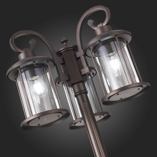 SL080.425.03 Светильник уличный наземный ST-Luce Темный кофе/Прозрачный, Темный кофе E27 3*100W LASTERO-foto3