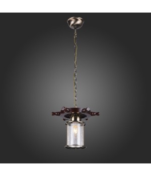 SL150.303.01 Светильник подвесной ST-Luce Бронза, коричневый/Прозрачный с эфектом трещин E27 1*40W VOLANTINO-foto6