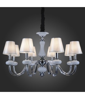 SL654.503.08 Люстра подвесная ST-Luce Хром, Белый, Прозрачный/Белый E14 8*40W LUME-foto5