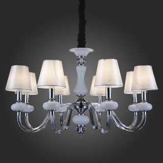 SL654.503.08 Люстра подвесная ST-Luce Хром, Белый, Прозрачный/Белый E14 8*40W LUME-foto5