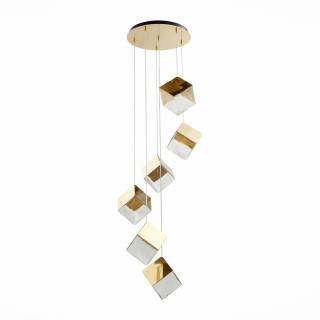 SL1182.203.06 Светильник подвесной ST-Luce Золотистый/Прозрачный, Золотистый G9 6*5W RIELLO-foto2