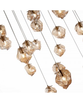 SL1175.303.18 Светильник подвесной ST-Luce латунь/янтарный E14 18*40W Portici-foto3