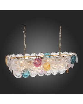 SL420.203.14 Люстра подвесная ST-Luce Золотистый/Разноцветный E14 14*40W CONELI-foto3