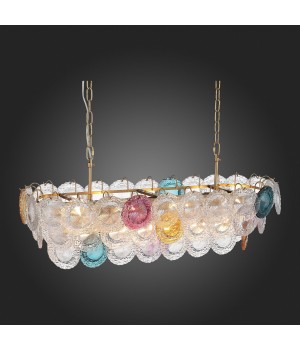 SL420.203.14 Люстра подвесная ST-Luce Золотистый/Разноцветный E14 14*40W CONELI-foto3
