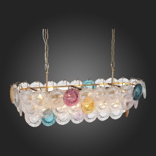 SL420.203.14 Люстра подвесная ST-Luce Золотистый/Разноцветный E14 14*40W CONELI-foto3