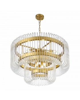 SL1228.203.12 Люстра подвесная ST-Luce Золотистый/Прозрачный E14 12*40W GROSSETO-foto3