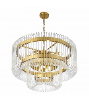SL1228.203.12 Люстра подвесная ST-Luce Золотистый/Прозрачный E14 12*40W GROSSETO-foto3