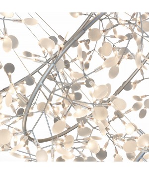 SL379.103.486 Люстра подвесная ST-Luce Серебристый/Белый LED 486*0,5W 3500K RAFINA-foto3