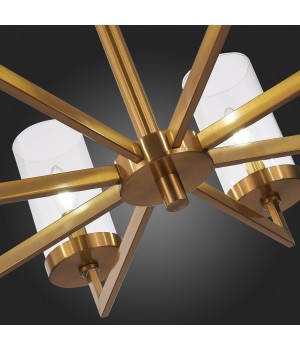 SL1171.303.08 Люстра подвесная ST-Luce Латунь/Прозрачный E14 8*40W MASINE-foto12