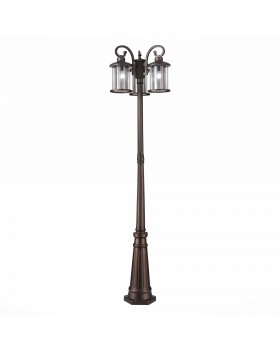 SL080.425.03 Светильник уличный наземный ST-Luce Темный кофе/Прозрачный, Темный кофе E27 3*100W LASTERO