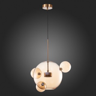 SL1133.303.01 Светильник подвесной ST-Luce Латунь/Коньячный LED 1*10W 3000K BOPONE-foto6