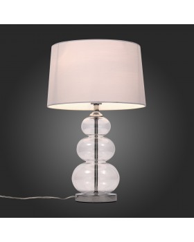 SL970.104.01 Прикроватная лампа ST-Luce Хром, Прозрачное стекло/Белый E27 1*60W (из 2-х коробок) AMPOLLA-foto7