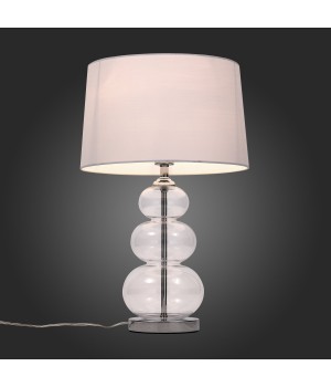 SL970.104.01 Прикроватная лампа ST-Luce Хром, Прозрачное стекло/Белый E27 1*60W (из 2-х коробок) AMPOLLA-foto7